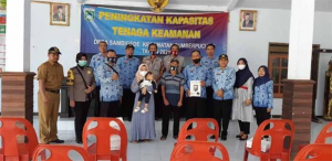 Figure 2. Community service team, State University of Malang (UM) with the Sambigede Village apparatus, Sumberpucung District, Malang Regency.