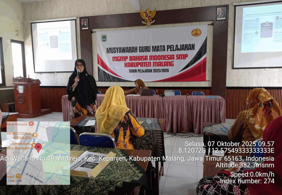 Dosen Sastra Indonesia UM Beri Pembekalan Guru MGMP Bahasa Indonesia tentang Tes Kemampuan Akademik (TKA) di SMPN 1 Kepanjen
